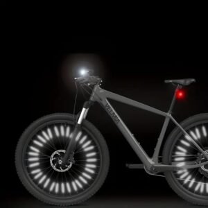 12pz Riflettori per Raggi Bicicletta Grigi Facile Montatura