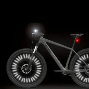 12pz Riflettori per Raggi Bicicletta Grigi Facile Montatura