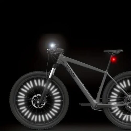 12pz Riflettori per Raggi Bicicletta Grigi Facile Montatura