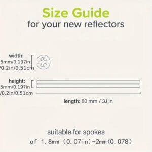 12pz Riflettori per Raggi Bicicletta Grigi Facile Montatura
