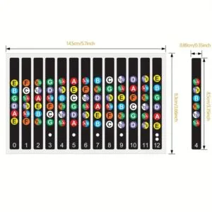 Adesivo per Tastiera Note per Principianti Chitarra Acustica