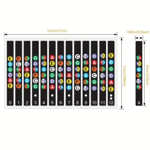 Adesivo per Tastiera Note per Principianti Chitarra Acustica