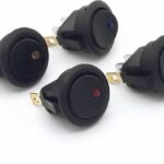 4PZ INTERRUTTORE DI COMMUTAZIONE LUCE LED 12V IMPERMEABILE ON/OFF ROTONDO