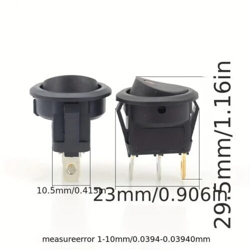 4PZ INTERRUTTORE DI COMMUTAZIONE LUCE LED 12V IMPERMEABILE ON/OFF ROTONDO