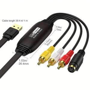 Scheda Video USB 2.0 Plug e Play Convertitore di Segnale AV con Connettore RCA