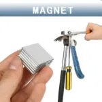 2 pezzi Magnete Quadrato 20x20x3mm Magnetico in Metallo Resistente Antiruggine