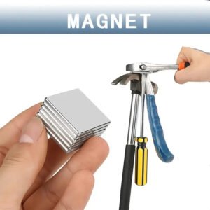 2 pezzi Magnete Quadrato 20x20x3mm Magnetico in Metallo Resistente Antiruggine