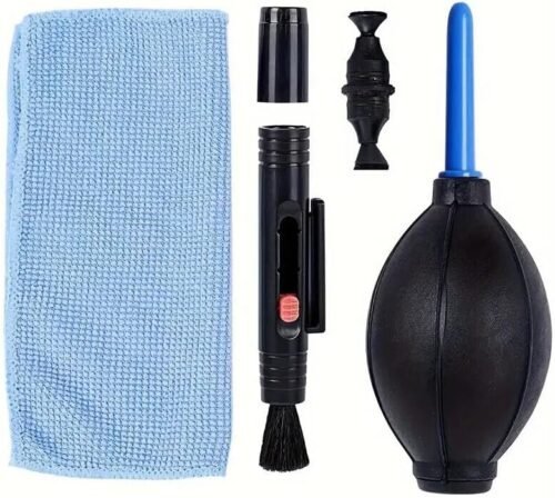 Kit Professionale per la Pulizia Soffiatore Polvere e Spazzola per Fotocamere