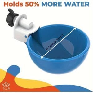 5pz Abbeveratoio Grande Blu per Polli Oche Tacchini Conigli