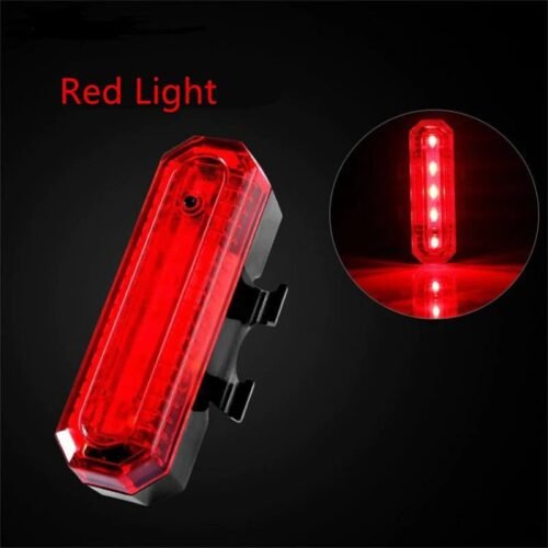 Fanale Posteriore Bicicletta Alta Qualità Luce Freno 5 LED USB Ricaricabile