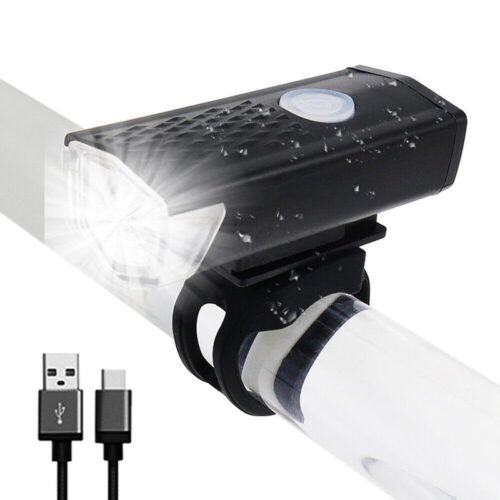 kit Set Completo Luci Bicicletta Avanti e Dietro Ricaricabile USB Faro Fanale