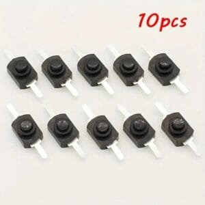 10 pezzi Interruttore Autobloccante 36V nero mini interruttori
