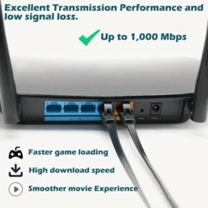 Cavo Ethernet Cat 6 Supporto 10 Gbps Per Esterni RJ45 Piatti 2 metri Modem
