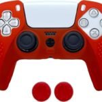 Custodia in Silicone Rossa per Joystick per PlayStation 5 per PS5
