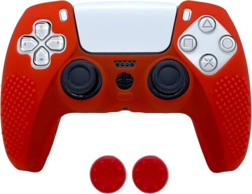 Custodia in Silicone Rossa per Joystick per PlayStation 5 per PS5
