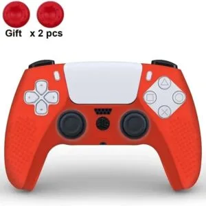 Custodia in Silicone Rossa per Joystick per PlayStation 5 per PS5