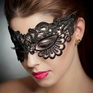 MASCHERA DONNA SEXY MASCHERINA IN PIZZO CARNEVALE COSTUME BAROCCO