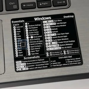 2pz Adesivi per Tasti Scelta Rapida per Windows in Vinile