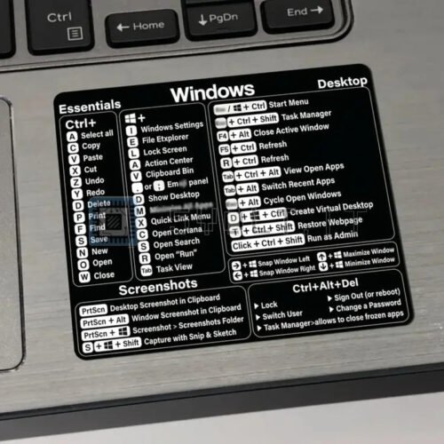 2pz Adesivi per Tasti Scelta Rapida per Windows in Vinile