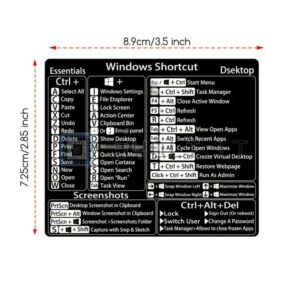 2pz Adesivi per Tasti Scelta Rapida per Windows in Vinile