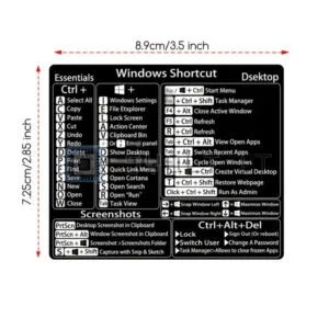 2pz Adesivi per Tasti Scelta Rapida per Windows in Vinile