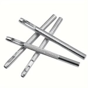 4pz Set Punzoni per Fori in Pelle 2.5-3-3.5-4mm Rotondi