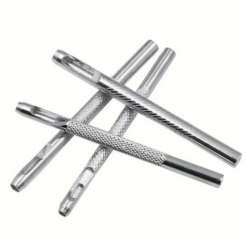 4pz Set Punzoni per Fori in Pelle 2.5-3-3.5-4mm Rotondi