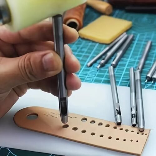 4pz Set Punzoni per Fori in Pelle 2.5-3-3.5-4mm Rotondi