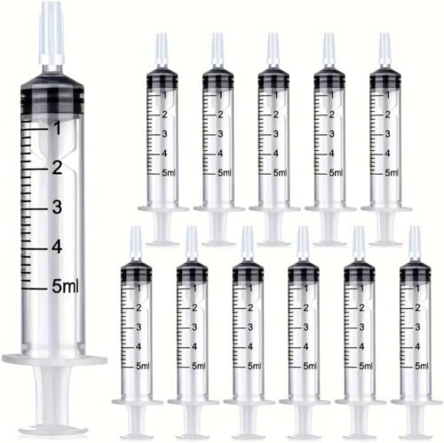 5pz Siringa in Plastica da 5ml con Misurazione Taratura