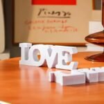 Cartello d'Amore Bianco Decorazione da Scrivania in PVC amore coppia love