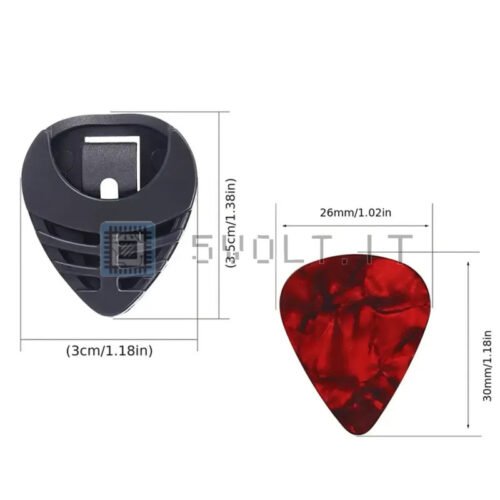Set 5 Plettri con Custodia per Chitarra Acustica e Elettrica