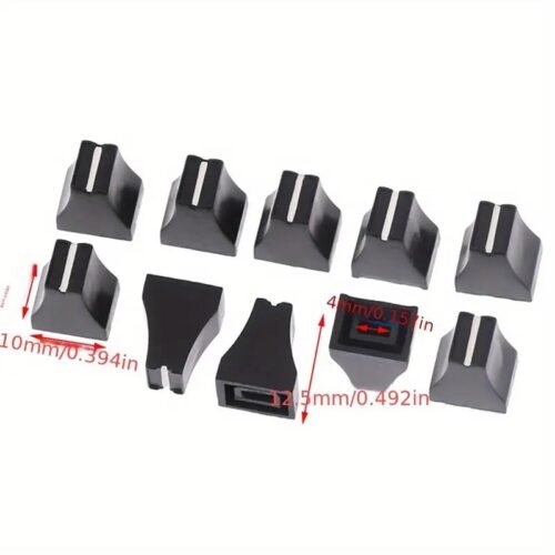 5pz Pulsanti Regolatori Plastica per Mixer 10x8x12.5mm