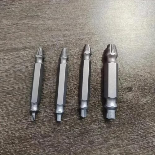 Set 4 Estrattori di Viti Rotte Acciaio per Trapano Rimozione