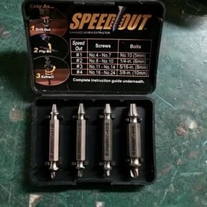 Set 4 Estrattori di Viti Rotte Acciaio per Trapano Rimozione
