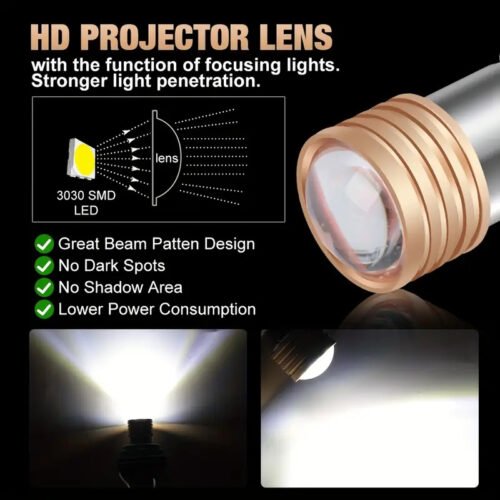 2pz Luci Auto LED 1157 BAY15D P21 5W Lente Proiettore HD