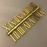 Kit Numeri Orologio Lettere Romane Dorate Adesivi 2.3cm