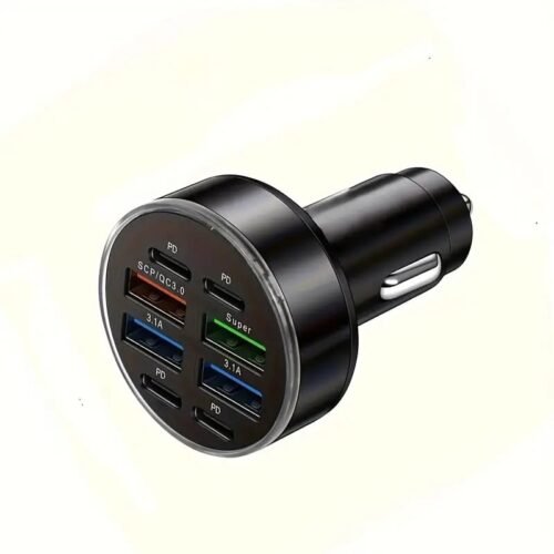 Caricatore Accendisigari 35W 4 Porte USB e 4 Porte USB-C