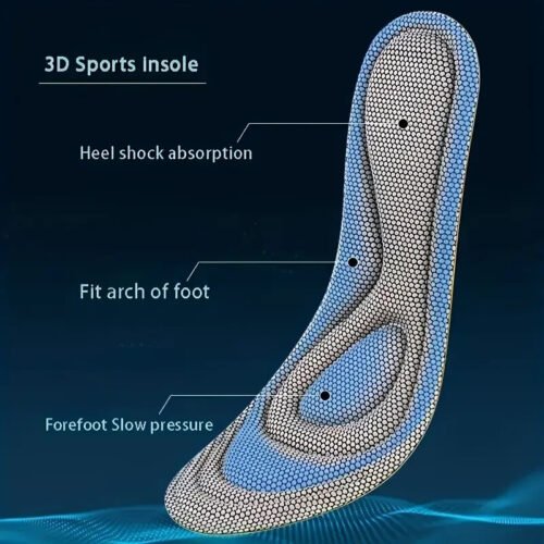 2 Solette in Memory Foam 5D per Scarpe da Uomo e Donna Imbottiture taglia 41-42