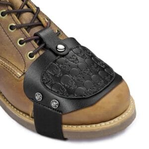 Copriscarpe Moto Scarpe in Pelle Sintetica con Teschi
