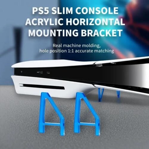 2 pezzi Supporto orizzontale in acrilico accessori per console Per PS5 Slim nero
