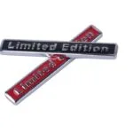 Adesivo Metallo 3D Sticker Nero Limited Edition Auto Moto Emblema nero
