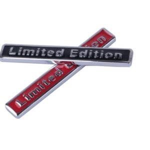 Adesivo Metallo 3D Sticker Nero Limited Edition Auto Moto Emblema nero