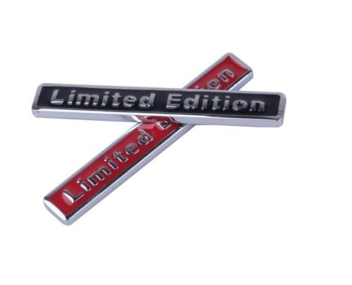 Adesivo Metallo 3D Sticker Nero Limited Edition Auto Moto Emblema nero