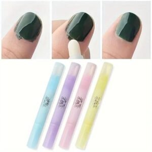 2 pezzi Penna solvente per smalto strumento di correzione per manicure unghie