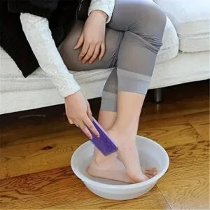 2pz Pietra Pomice Scrubber Viola per Piedi Esfoliante Calli