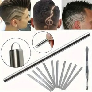 12 pezzi accessori barbiere Capelli Rifinitura Sopracciglia rasatura Pinzette