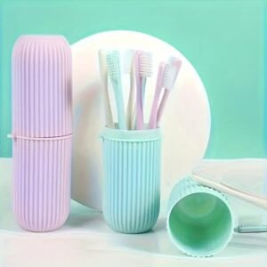 2 PORTASPAZZOLINO PORTA DENTIFRICIO DA VIAGGIO ACCESSORI OUTDOOR DA BAGNO