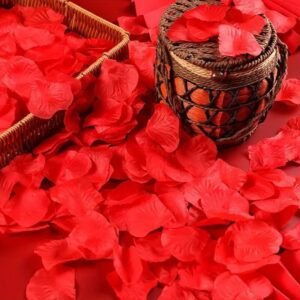 100PZ PETALI DI ROSA ROSSI ARTIFICIALI PER FESTE SAN VALENTINO FIDANZAMENTO