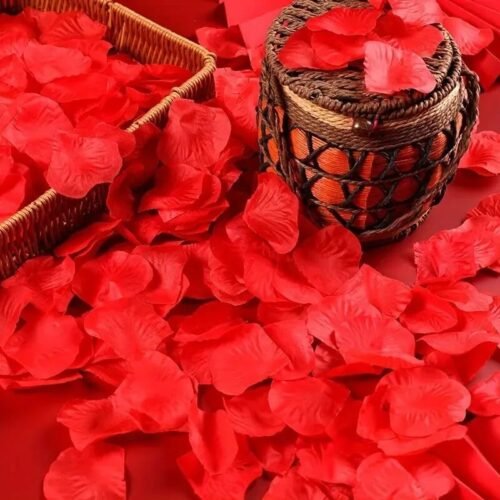 100PZ PETALI DI ROSA ROSSI ARTIFICIALI PER FESTE SAN VALENTINO FIDANZAMENTO