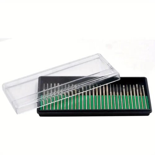 30 FRESE DIAMANTATE PUNTE LAVORAZIONI per DREMEL FRESINO MINI TRAPANO da 1/8